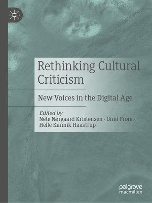 cover image of Rethinking Cultural Criticism